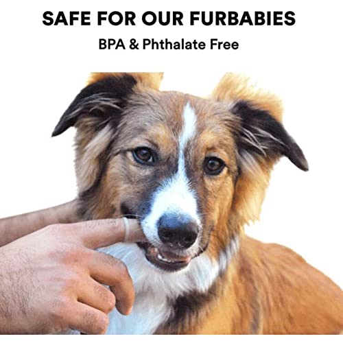 Conjunto de escovas de dentes para cães (4 pacotes), kit de escova de dentes de dedo 360º, cerdas to