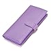 Womens Wallet Genuine Leather Credit Card Holder Wallet for Women with RFID Blocking (Purple)