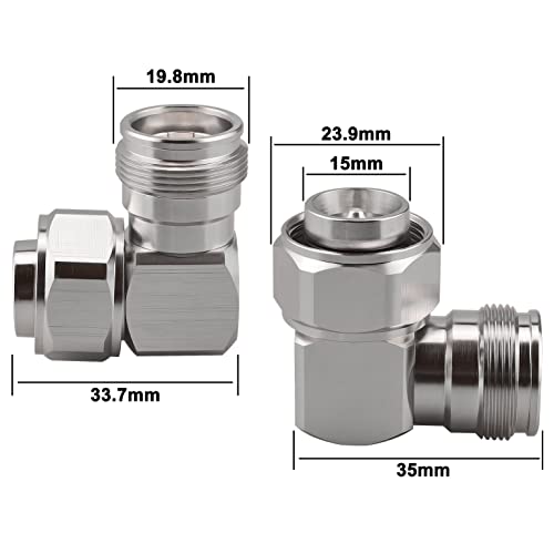Adaptador onelinkmore 4.3-10 macho a hembra ángulo recto miniatura 4