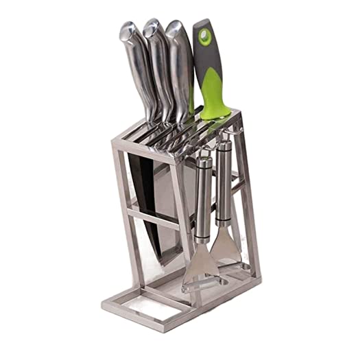 Porte Couteaux Support Couteaux Range Couteaux Porte-couteau Support Ventilation Creuse Ciseaux En Acier Inoxydable Bloc De Couteaux En Céramique Support De...