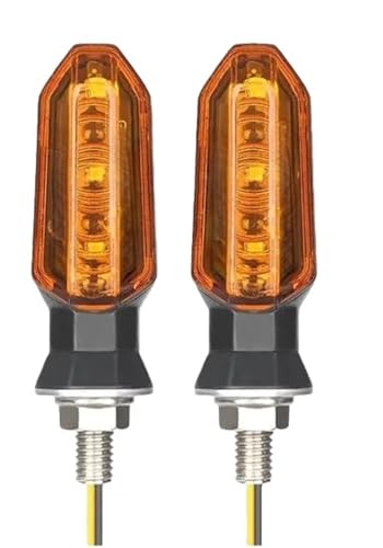 Luces de señal giro para motocicleta trasero parada lámpara ámbar 8mm
