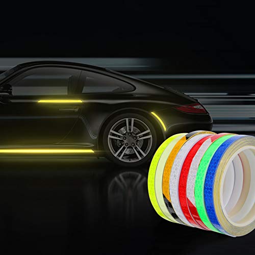 BESPORTBLE 8 Rolos de Bicicleta Noctilucence Luminosa Mountain Bike Fita Reflexiva Decalques Para No