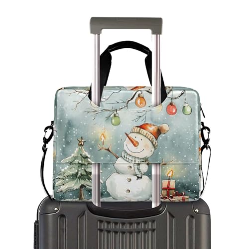 Maletín con diseño de muñeco de nieve para laptop 13-15.6 pulg miniatura 3