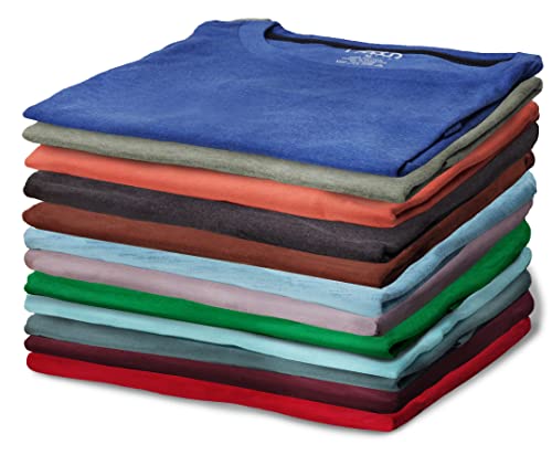 BILLIONHATS T-Shirts - Size 7X - Plus Size Men's Solid Colors Cotton T-Shirts Short Sleeve Lightweight Big Tall Tees, Bulk2