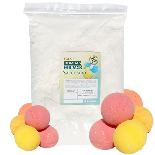 Base bombas de baño de sal epsom / 1000 gr