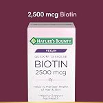 NATURE'S BOUNTY Biotin, Dissoudre rapidement les comprimés, maintenir les cheveux et la santé de la peau, maintenir la santé des ongles, aide à métaboliser les nutriments, végétalien, aromatisant cerise, 34 g