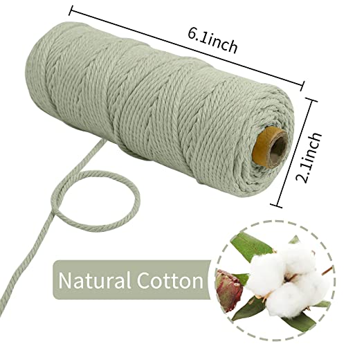 LEREATI Macrame Cord 2mm x 100m, Thick Macrame Rope Natural Cotton Rope Craft String - Image 2