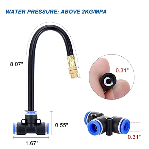 Boquillas de nebulización de latón ajustables y pulverizador de agua de 1,1 mm para exteriores 4