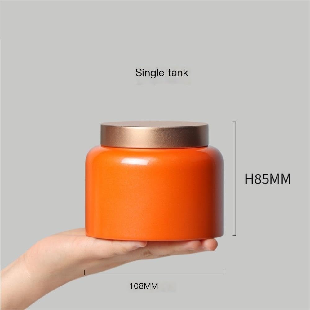 Teeservice Bulk Tee-Vorratsbehälter, Glas, Keramik, versiegeltes Glas, Tee-Vorratsglas, Retro-Teedosen, Einzeldose, Doppelglas, Geschenkbox-Set, Tee-Vorratsglas (C,Einzeldose)