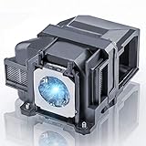 ✅ [Características] Se trata de una bombilla de proyector para epson elplp96 con un estante, no solo una bombilla descubierta. La nueva mecha A+ de alta calidad dentro de la bombilla desnuda es tan llamativa y clara como la bombilla original. La carcasa exterior está hecha de materiales más duraderos y más duraderos.