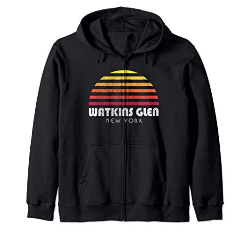Watkins Glen NY - Sunset New York Watkins Glen Zip Hoodie