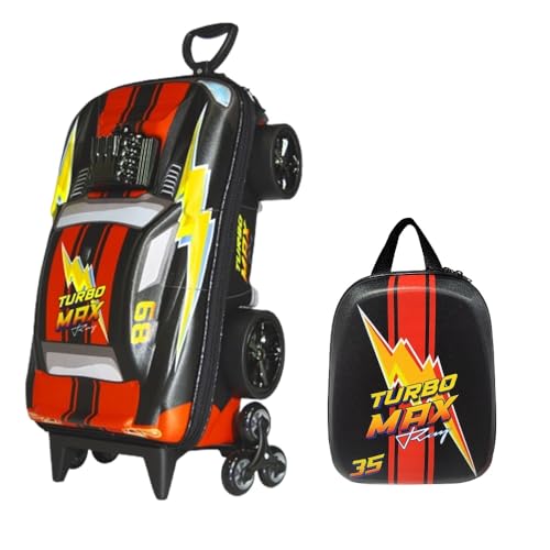 MOCHILA COM RODAS + MOCHILA DE COSTAS MAXTOY TURBOMAX RAY PRETO