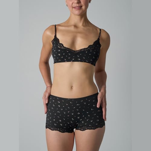 Bralette sans armatures en dentelle et boxer short confort absolu pour femme - 6