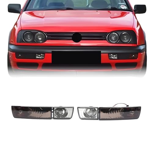 YICHENGZ Fog Lights Compatible With Jetta MK3 Golf 1992-1997, Car Front Bumper Bar Lights