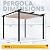 EROMMY Retractable Pergola 10' x 10', Metal Freestanding Shelter with Adjustable Sun Shade Canopy for Patios, Beige
