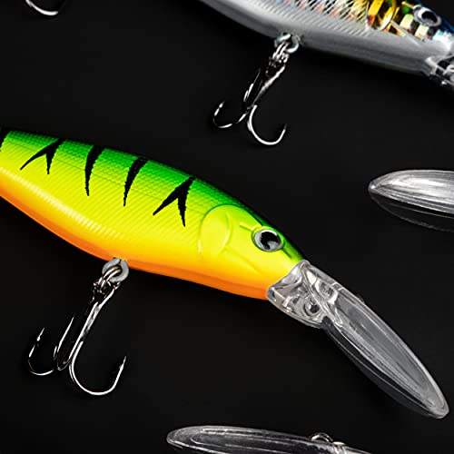 Fishify® Angelköder 5 Stück - Hartplastik Wobbler Kunstköder Set perfekt für Hecht, Barsch & Zander | Angelzubehör mit… – Bild 6