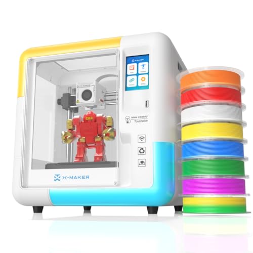 Impresora 3D X-Maker con aplicación de diseño: completamente cerrada, aplicación de diseño de IA, amplia colección de plantillas de juguetes 3D, velocidad de impresión de hasta 400 mm/s, juego de 8 Impresora 3D X-Maker con aplicación de diseño: completamente cerrada, aplicación de diseño de IA, amplia colección de plantillas de juguetes 3D, velocidad de impresión de hasta 400 mm/s, juego de 8
