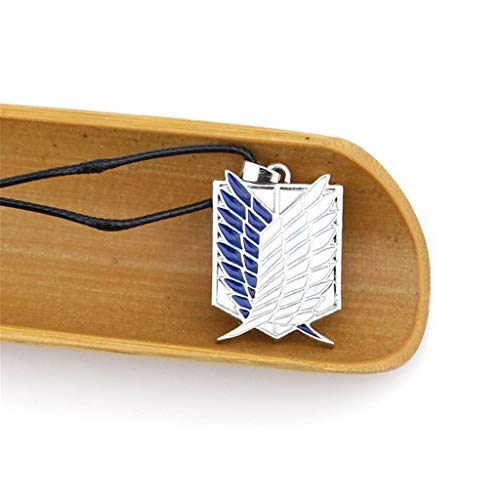 Colar Attack on Titan Survey Corps, Eren Jaeger chaveiro colar AOT mangá cosplay colar acessórios co