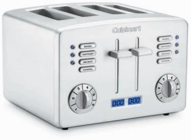 Cuisinart CPT-190 Brushed Stainless Steel 4-Slice Toaster with Countdown Timer