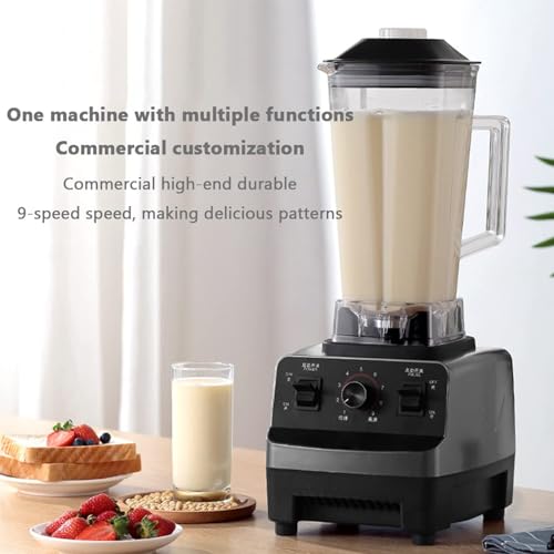 Smoothie Blender, 2L Large Capacity 1600W Professional Countertop Mixer, Multi-Function Soy Milk Maker,9 Speed red - Image 3