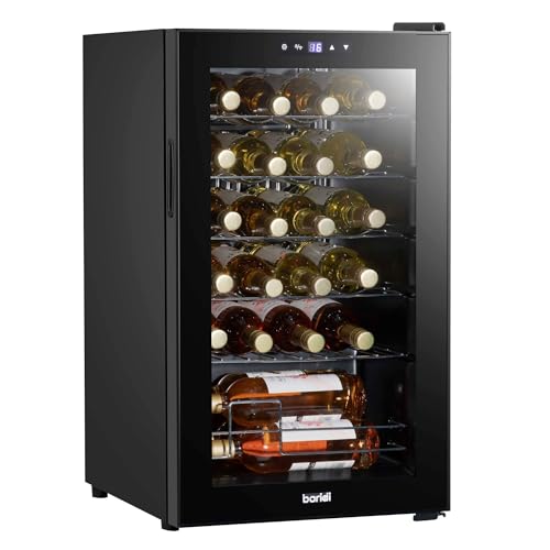 Dellonda Baridi 24 Bottle Wine Cooler Fridge with Digital Touch Screen Controls & LED Light, Black - DH9