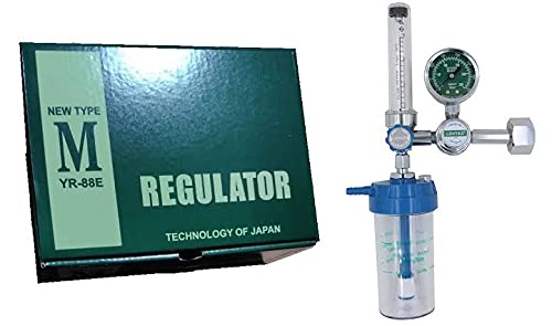 TREND-ASPIRE Nursing Homes, And Home Care Patients Glass Oxygen Flow Meter with Regulator and Polycarbonate Humidifier Bottle for Adults - Precise Oxygen Flow TREND-ASPIRE Nursing Homes, And Home Care Patients Glass Oxygen Flow Meter with Regulator and Polycarbonate Humidifier Bottle for Adults - Precise Oxygen Flow