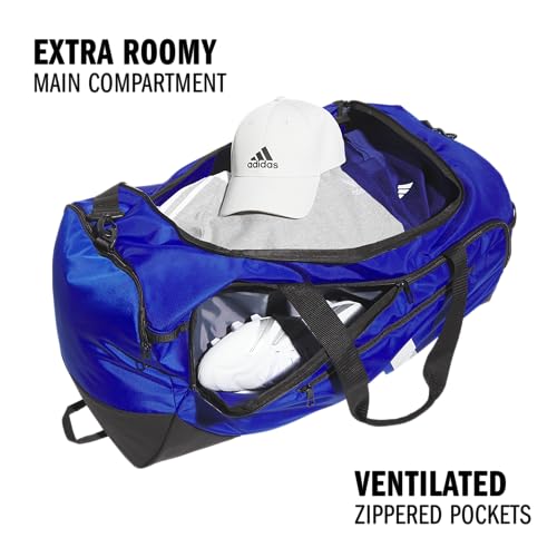 Image of adidas Defender 5 Duffel Bag for Sports, Gym and Travel, Team Royal Blue, OSFA
