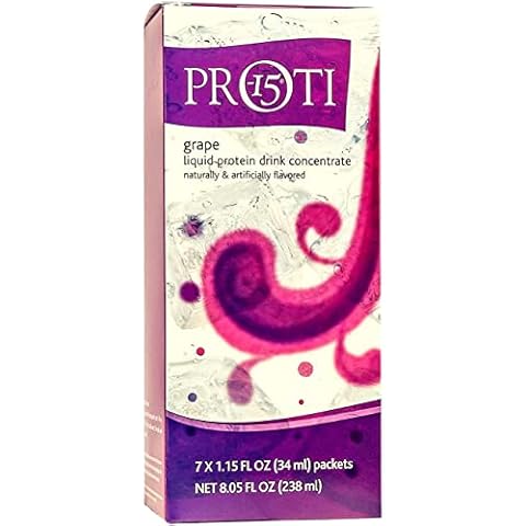 PROTIFIT - High Protein Liquid Fruit Drink Concentrate Mix, 15g Protein, Fat Free, Low Carb, Low Calorie, Ideal Protein Compatible, 7 Servings Per Box (Grape) Cover