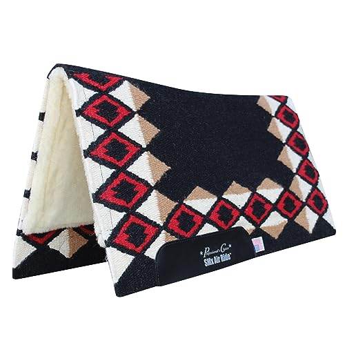 Professional's Choice Comfort-Fit SMX Air Ride Pad: Quest | Absorbs Shock & Improves Saddle Fit | Black/Crimson