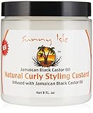 Sin parabenos ni sulfatos. Natillas de estilo rizado natural de aceite de ricino negro jamaiquino 236 ml