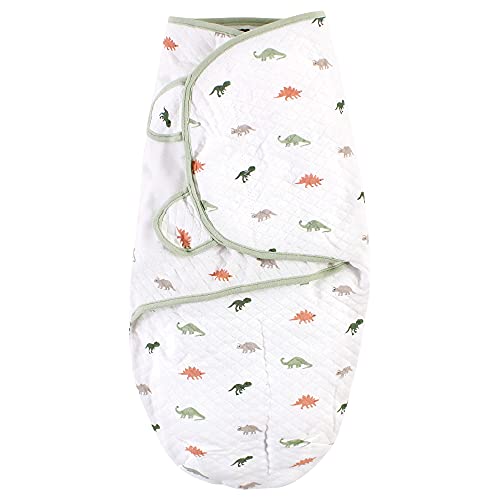 Image of Hudson Baby Unisex Baby Quilted Cotton Swaddle Wrap 3pk, Dinosaur, 0-3 Months