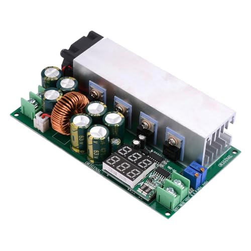 MiOYOOW DC Buck Converter, 12V-80V to 2.5V-50V DC Step Down Module, 5V 19V 21V 24V 48V 20A Adjustable Voltage Converter with Dual Display Screen