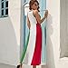 Adugen Origei Italian Flag Sleeveless Dress Dress Ladies Casual Fashion Body Dress for Women 2XL