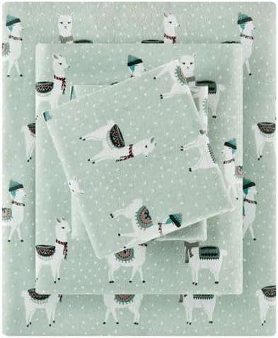 Sleep Philosophy Cozy Flannel Sheets 100% Cotton, Queen
