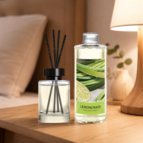 Image of STRN Lemongrass Reed Diffuser Oil Refill, Diffuser Refills with Stick 200ML