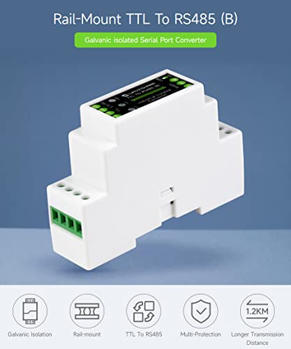 Waveshare Rail-Mount TTL to RS485 Isolated Converter, Multi-Isolation Protection, Compatible with TTL/RS485 Standard - Image 4
