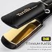 Terviiix Titanium Flat Iron Hair Straightener - ARC Non-Snagging for Smooth, One-Swipe Results, Salon-Grade Wide 1-3/4 Inch Straightening Iron Saves Time on Thick, Curly, Black & Natural Hair, Gold