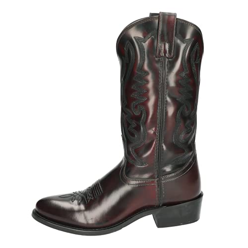Smoky+Men%27s+11%22+Black+Cherry+Leather+Western+Cowboy+Boot
