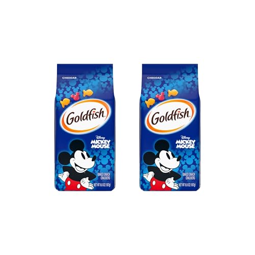PEPPERIDGE FARM Disney Mickey Mouse Cheddar Crackers, Snack Crackers, 6.6 oz bag (Pack of 2)