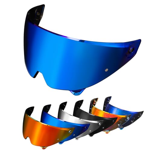 Image of PSLER Shatterproof Motorcycle Helmet Visor for Atlas 3.0 4.0,Deep Blue