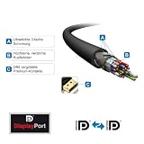 PureLink PI5000-015 kabel połączeniowy DisplayPort (4K UltraHD (2160p), Ethernet), wtyczka DisplayPort (20pin) na wtyczkę DisplayPort (20pin), certyfikowany, 1,50m, czarny