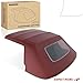 A-Premium Bordeaux Convertible Soft Top Compatible with Ford Mustang 1983-1993, Convertible, with Plastic Window