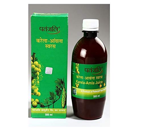 Patanjali Karela Amla Juice - 500ml (Pack of 2)