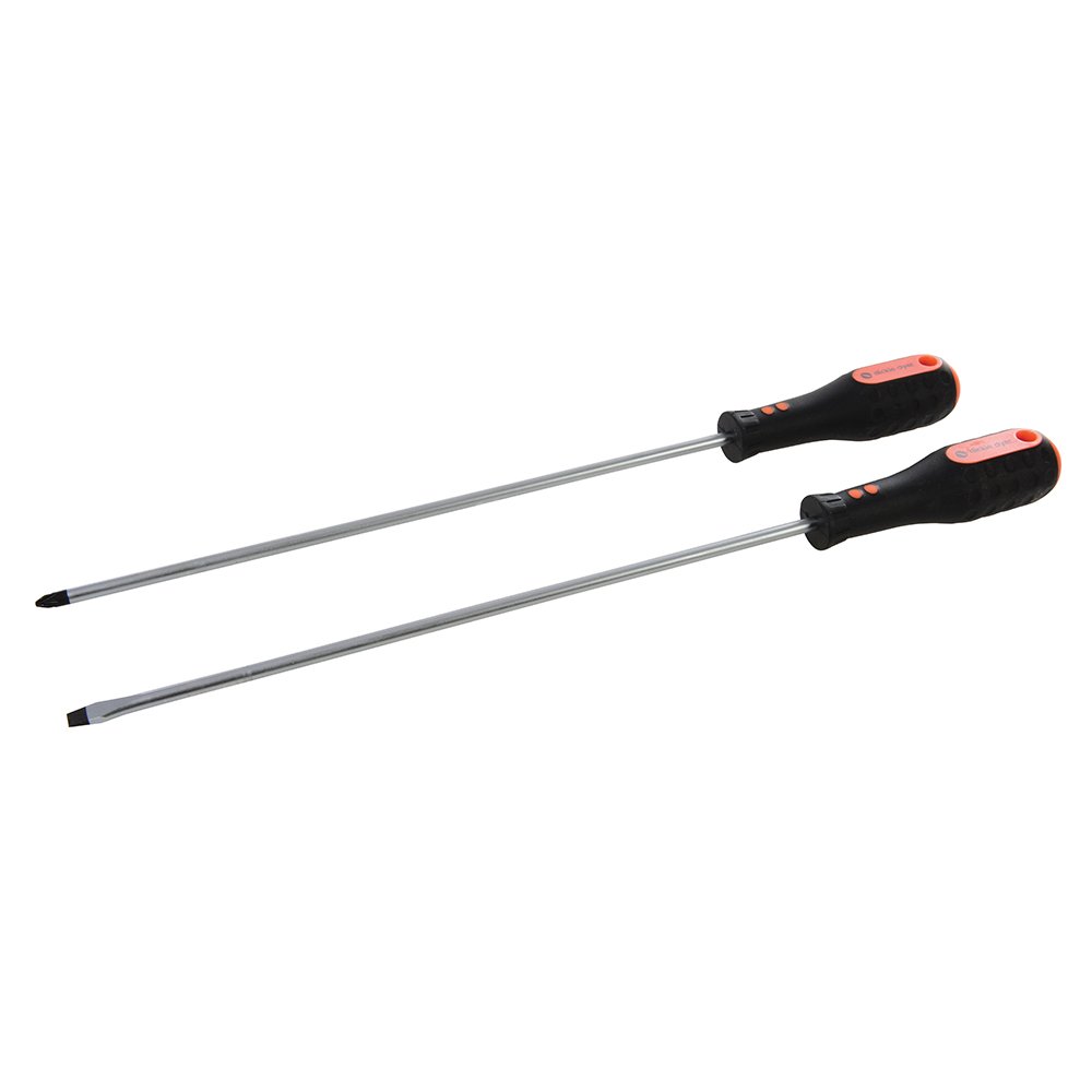 Dickie Dyer 356097 18.141 Long-Reach S2 Screwdriver PZ2 x 300 mm/SL6.5 x 300 mm, Set of 2