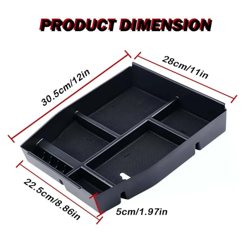 Center Console Organizer Tray Compatible With Ford F150 2015 2016 2017 2018 2019 2020 Storage Box Insert Armrest Tray-Full Console w/Bucket Seats ONLY (Fit for F150 2015-2020) by Generic - Image 3