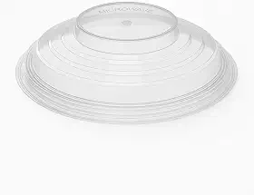 Tampa Protetora para Micro-ondas 26 cm Premium — Livre de BPA, Anti-Respingo, com Respiro de Vapor e Alça — Tampa Transparente Reutilizável para Aquecer Alimentos
