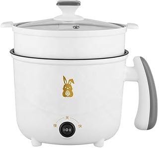Swankk Multi-Purpose Electric Cooker Pot with Steamer, 1.8L Capacity, Double Layer, Non-Stick Liner, Double-Gear Fire Adjustment