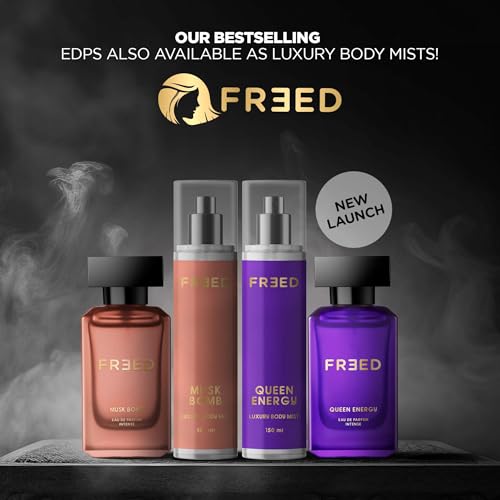Image of BEARDO Freed Queen Energy Luxury Body Mist 150ml | Vanilla, Coffee, Woody Body Spray for Women | Smell Expensive Perfume for Women | Body Mist Woman Long Lasting | Long- Lasting Fragrance Perfume
