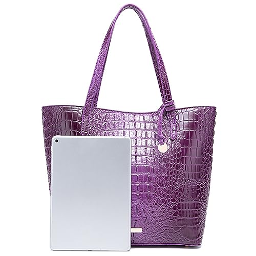 Bolso Tote de Mujer con Estampado de Cocodrilo y Billetera 2pz miniatura 6