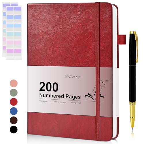 Carnet de notes A5 pages numérotées fini l'encre qui traverse le papier